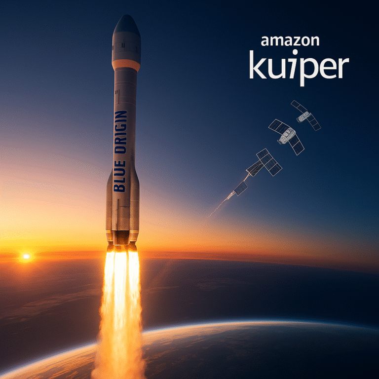 Amazon Expands Project Kuiper With 50 New Satellites Launched by Blue Origin